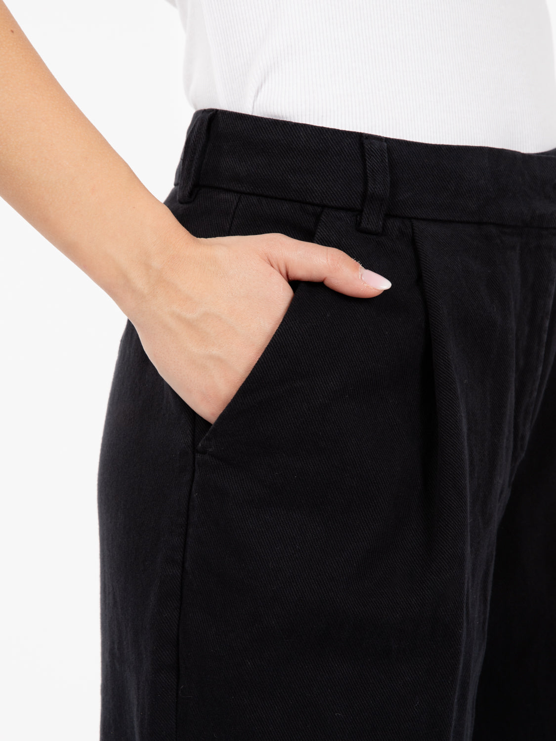 Market black trousers