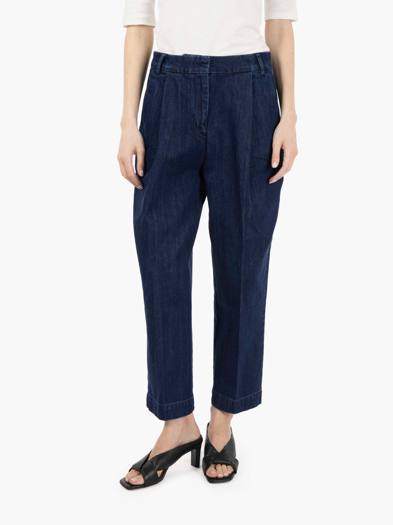 YMC - Pantaloni Market con pinces indigo