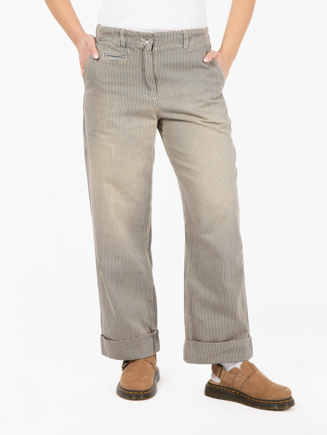 Sailor navy / brown trousers