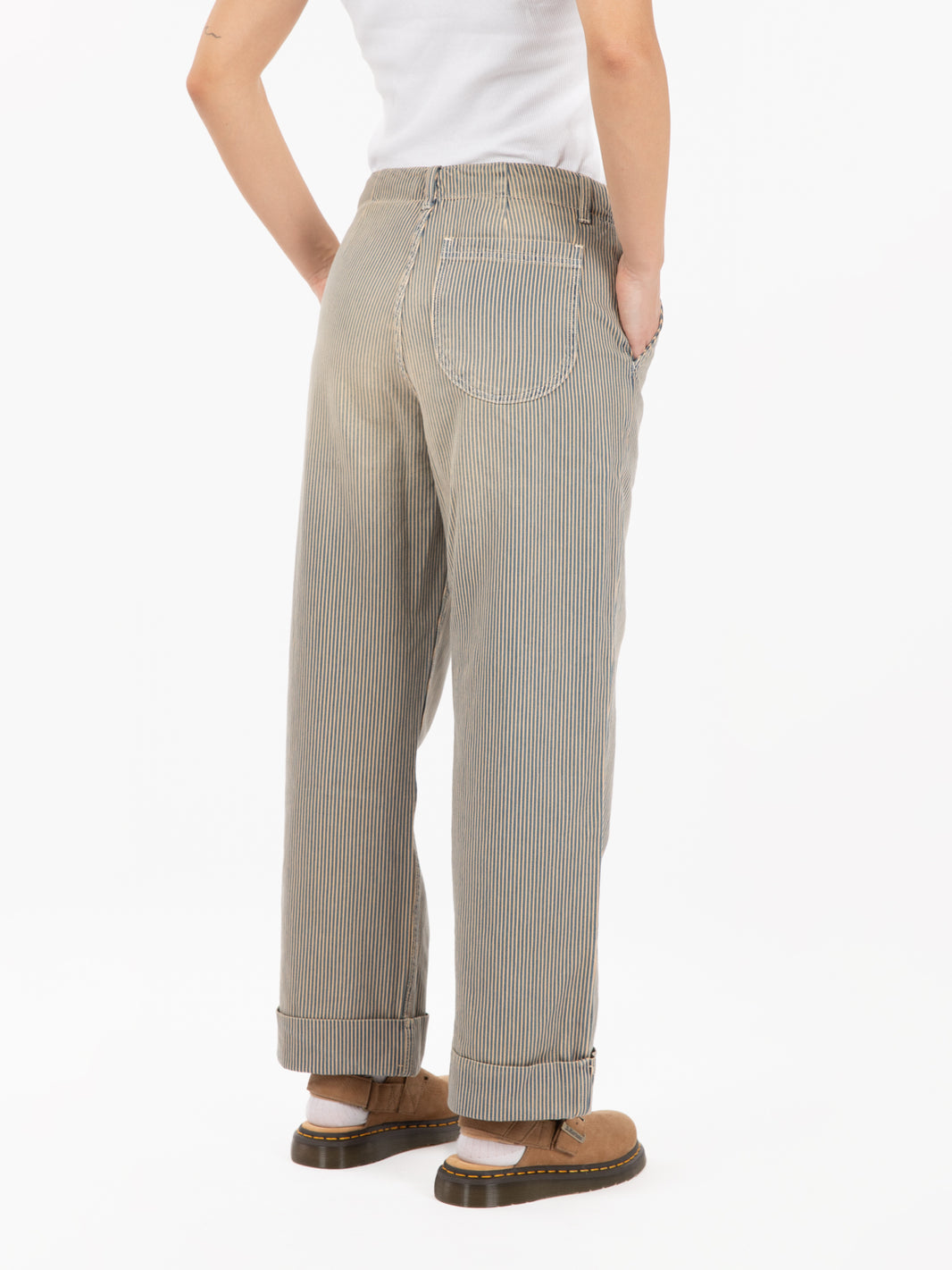 Sailor navy / brown trousers