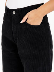 YMC - Pantaloni Silver Jean in velluto a coste neri