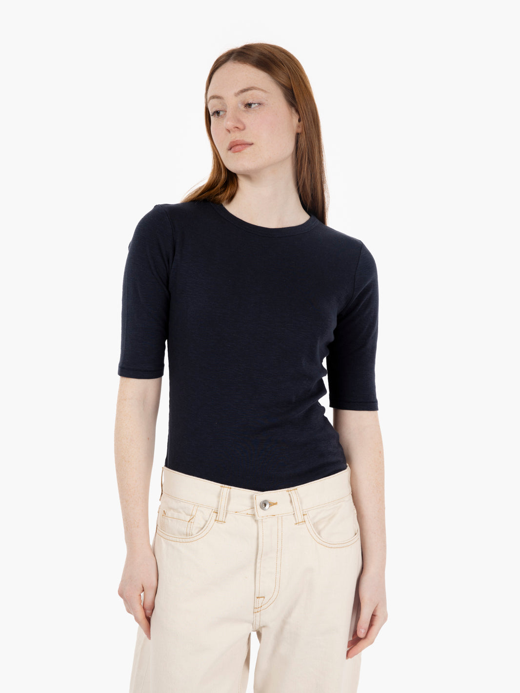 T-shirt Charlotte a 3/4 top navy