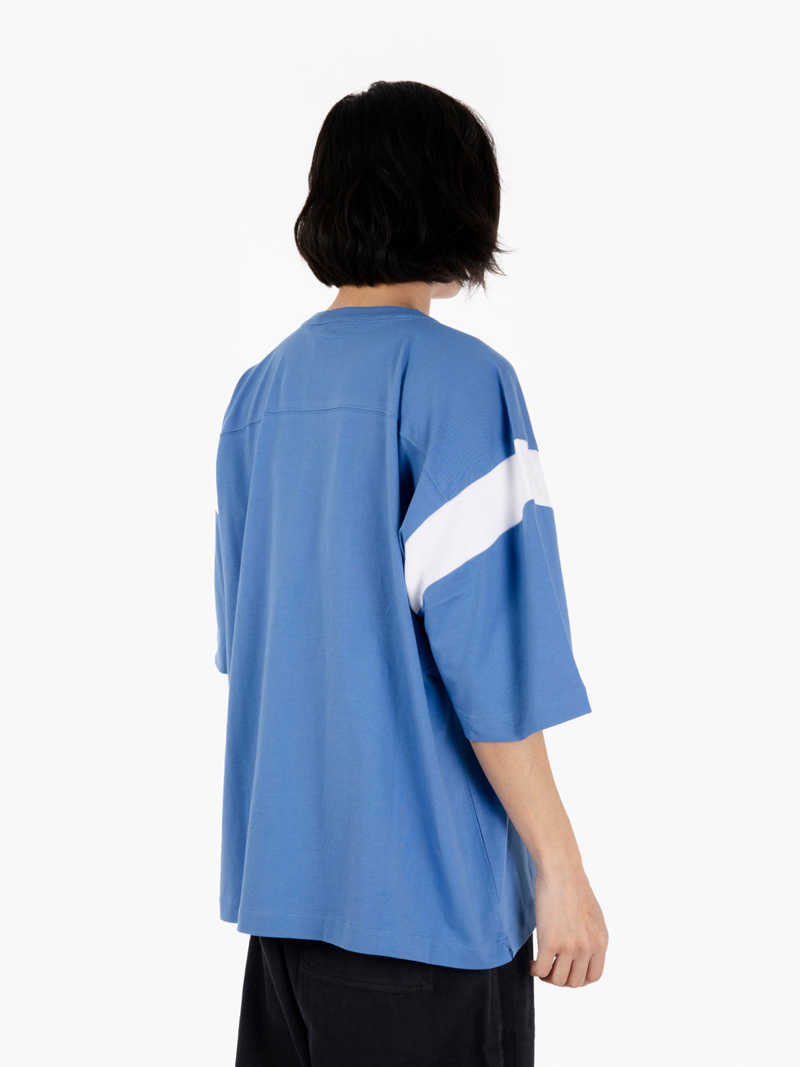 T-shirt oversize skate blue / white
