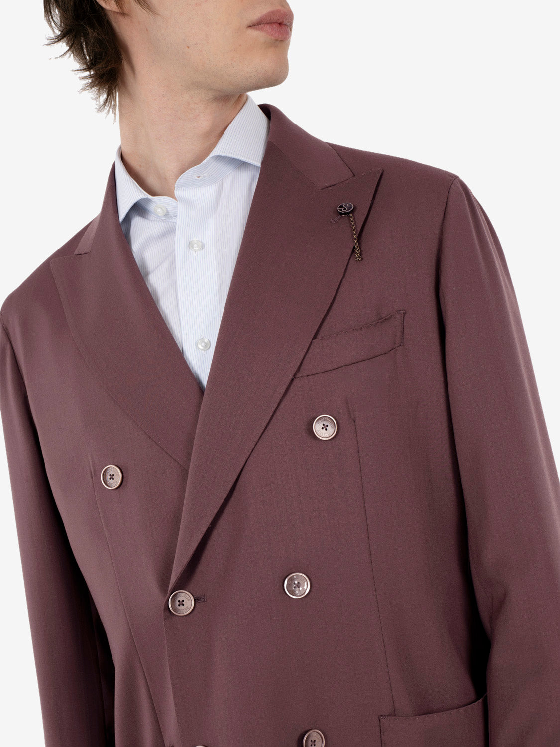 Abito doppiopetto vinaccia