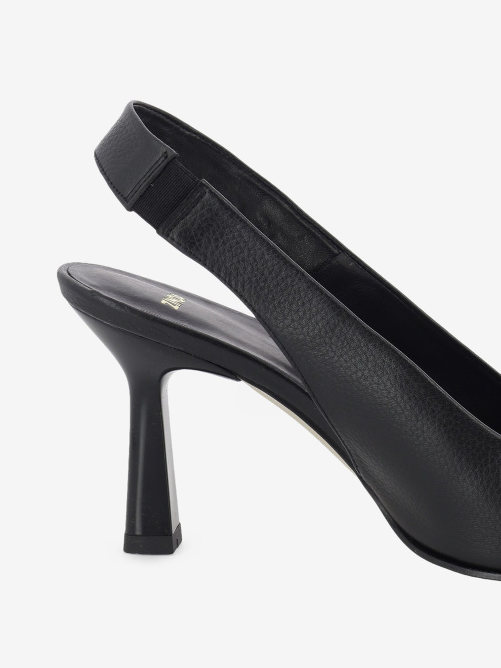 Sandali in pelle con tacco nero