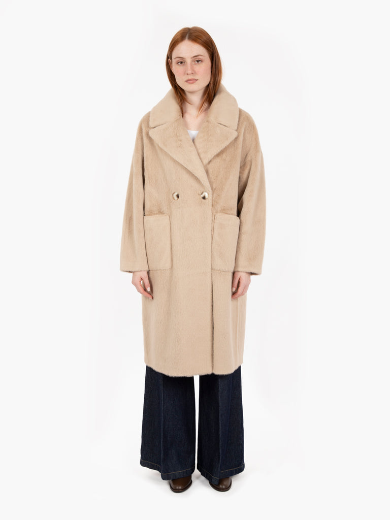 ZOE PARIS - Cappotto doppiopetto Mimi beige