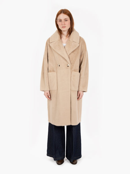 Cappotto doppiopetto Mimi beige