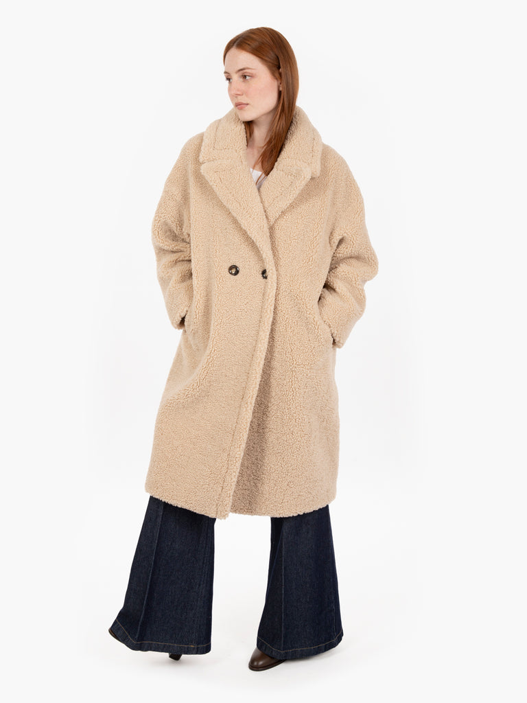 ZOE PARIS - Cappotto doppiopetto ML Yogi beige