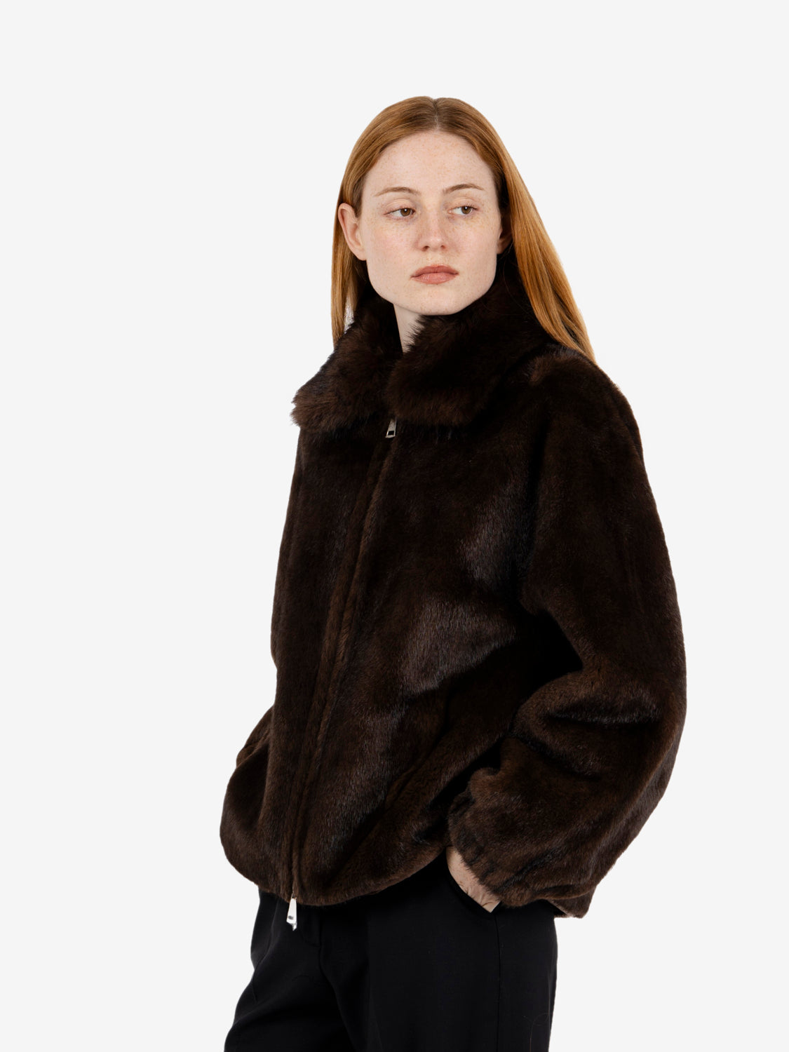 FUDGE MINK COAT WITH COLLAR 612-MINK_041