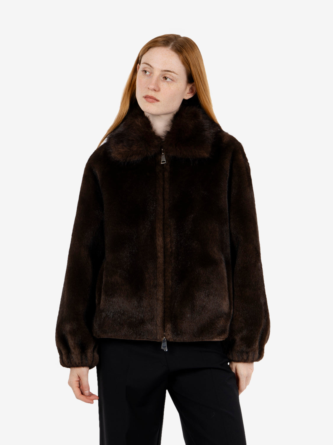 FUDGE MINK COAT WITH COLLAR 612-MINK_041