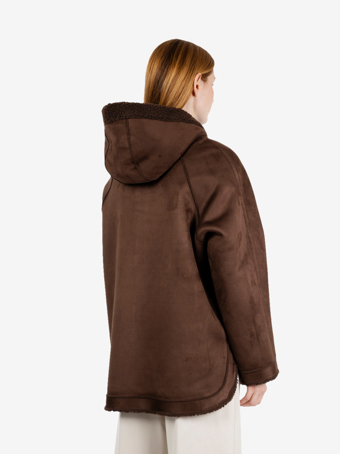 Giacca reversibile con cappuccio marrone