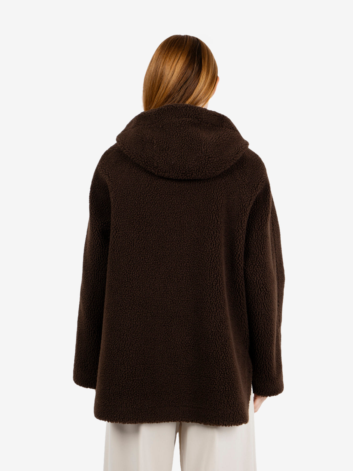 Giacca reversibile con cappuccio marrone