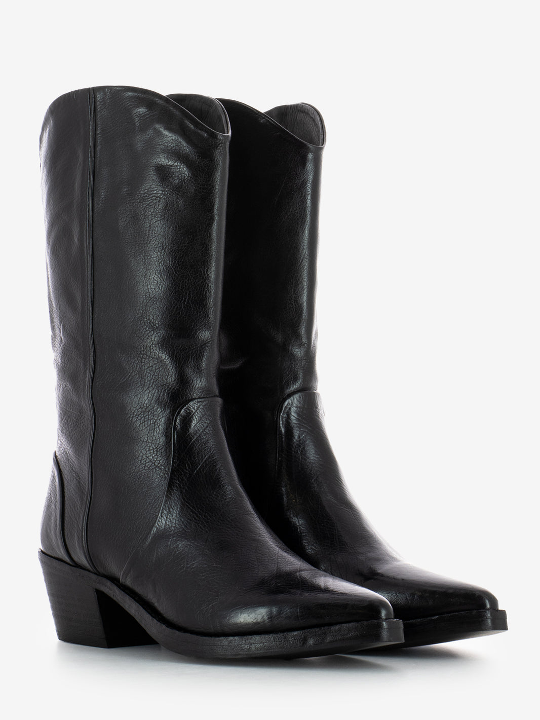 MASCARA ANKLE BOOT LEATHER SOLE BLACK 252-21-14-TA_BLA