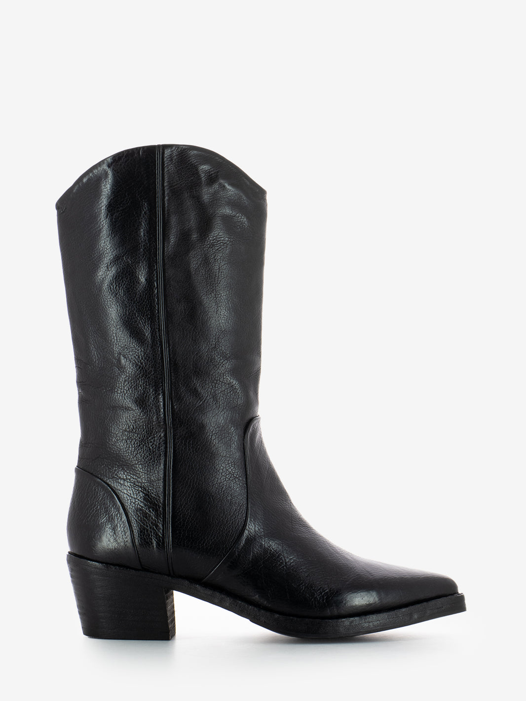 MASCARA ANKLE BOOT LEATHER SOLE BLACK 252-21-14-TA_BLA