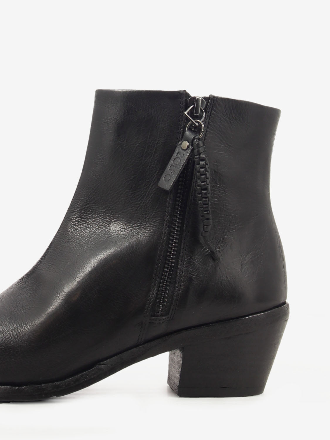 Tronchetto texano doppia zip black