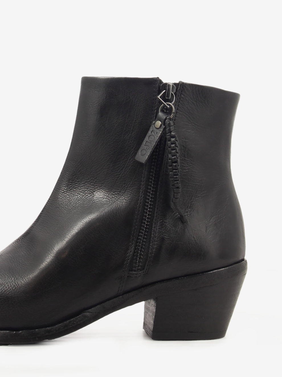 Tronchetto texano doppia zip black