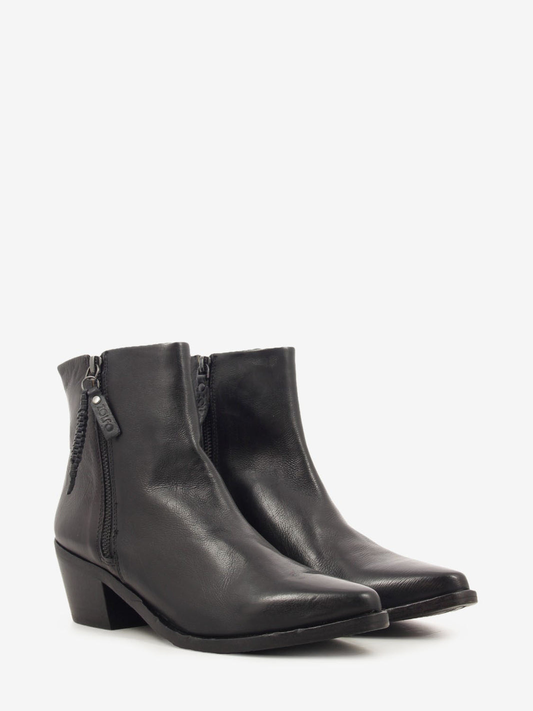 Tronchetto texano doppia zip black