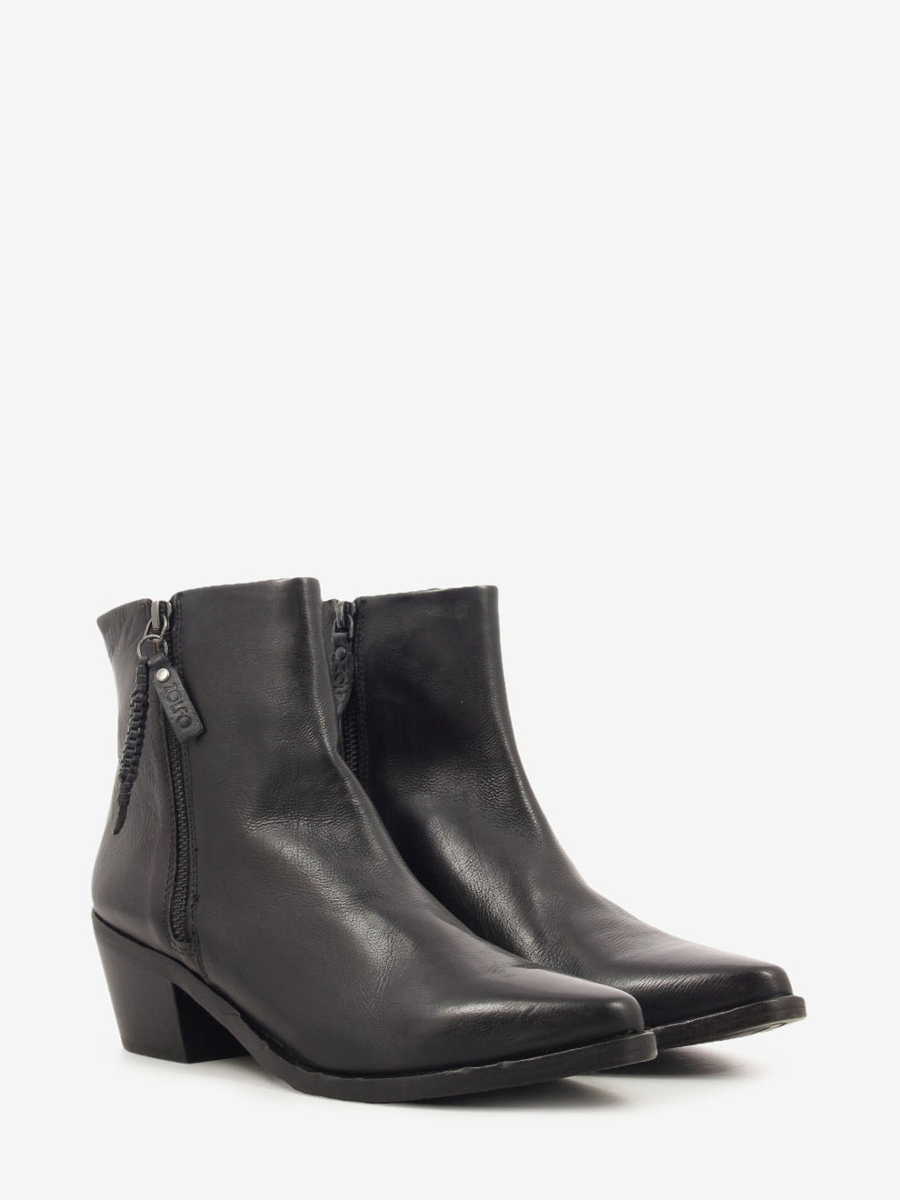 Tronchetto texano doppia zip black