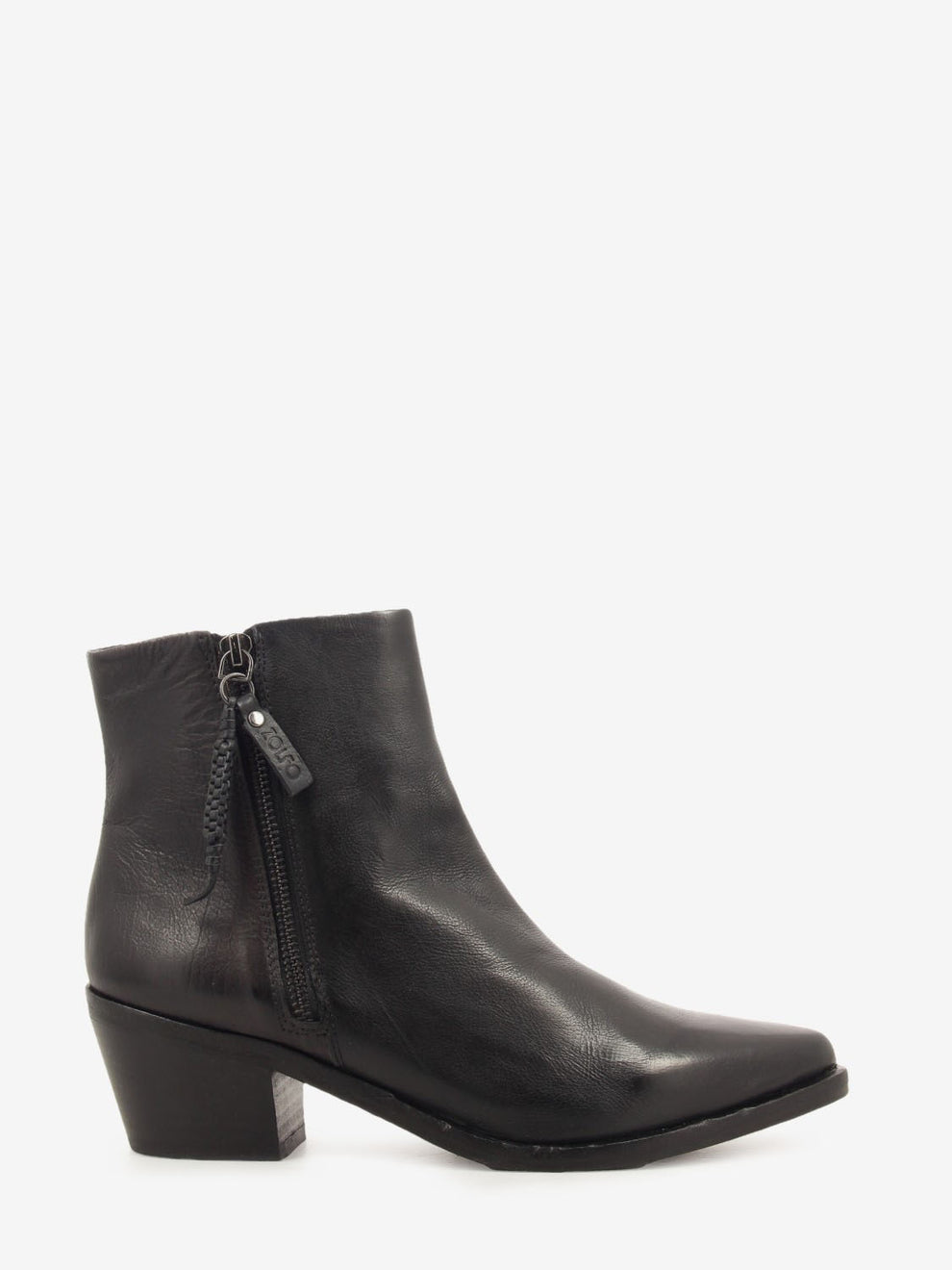 Tronchetto texano doppia zip black