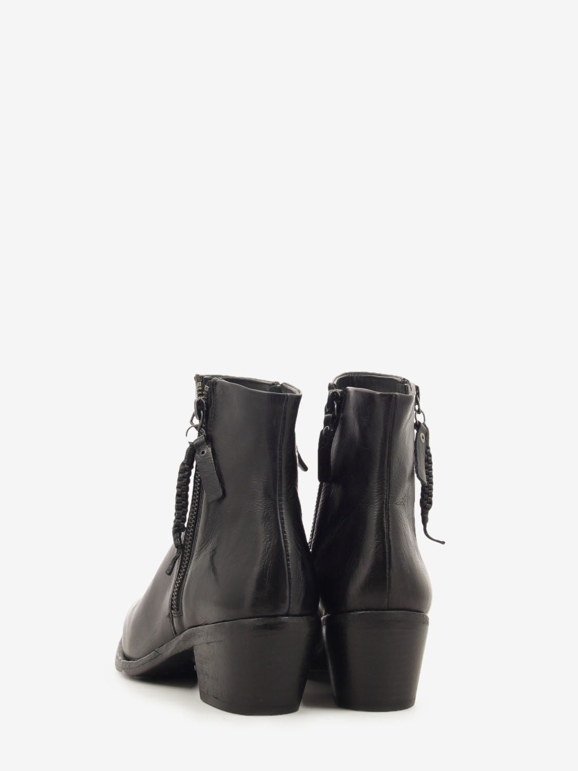 Tronchetto texano doppia zip black