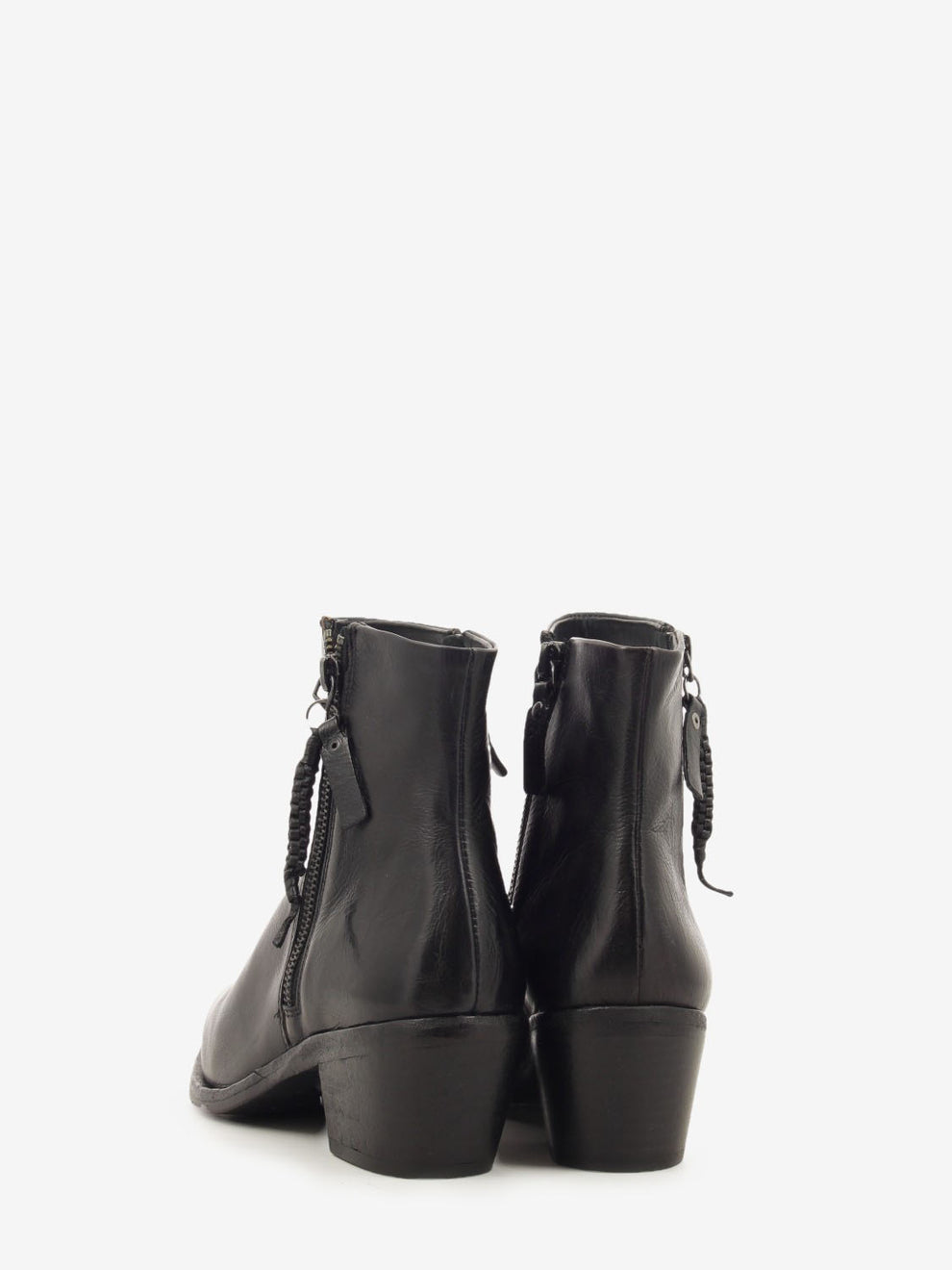 Tronchetto texano doppia zip black