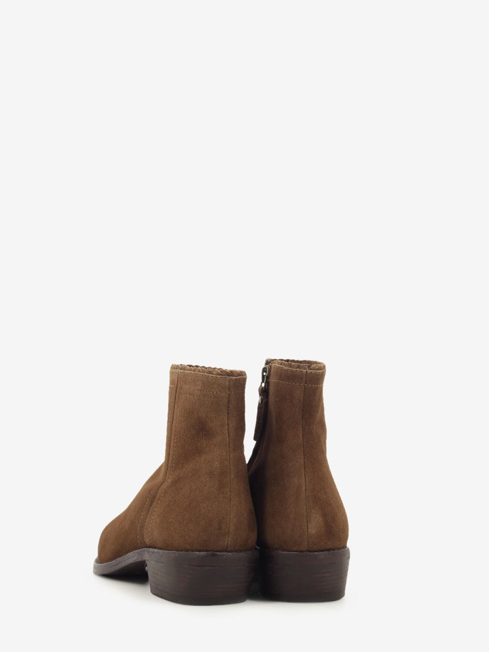 Tronchetto texano in suede brown