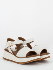 181 - Sandali Rosita Nepal bianco / cuoio