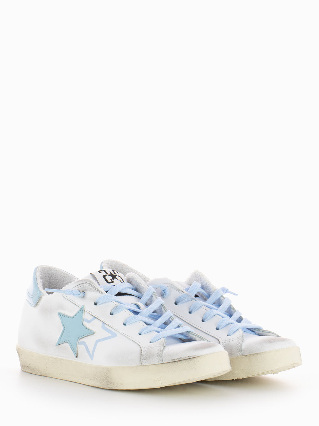 Low sneakers white / light blue