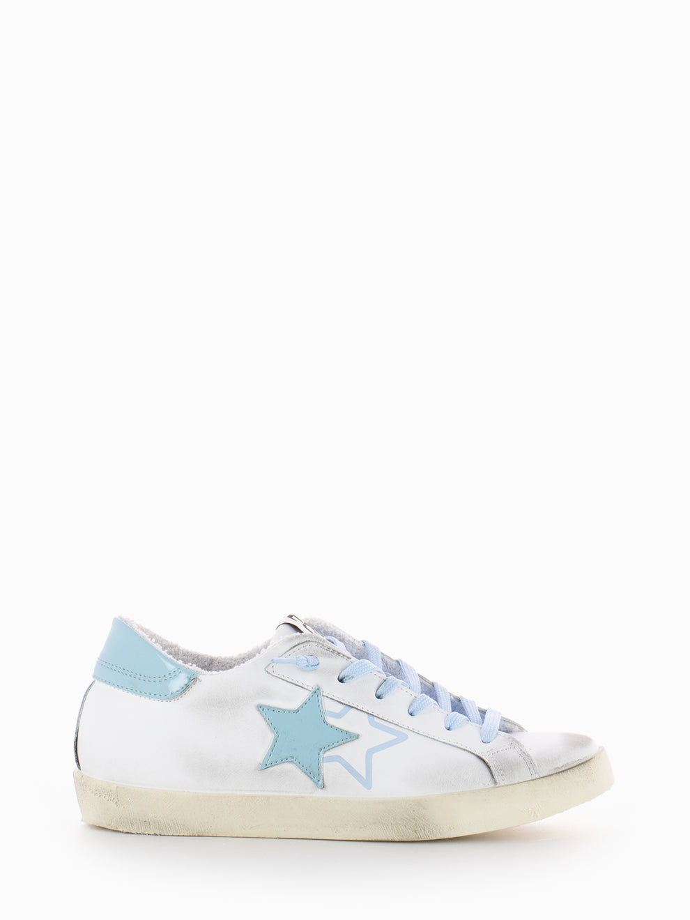 Low sneakers white / light blue