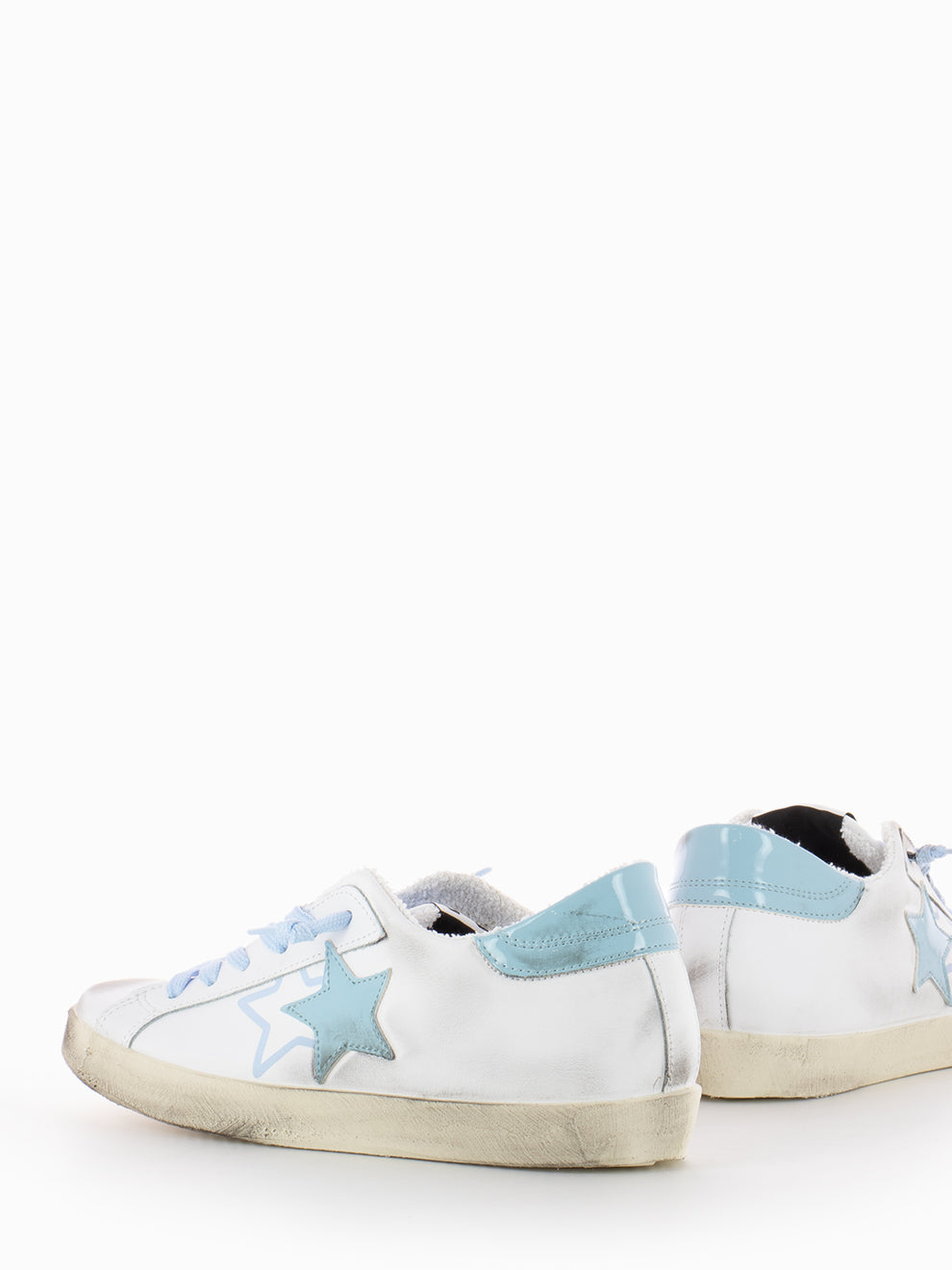 Low sneakers white / light blue