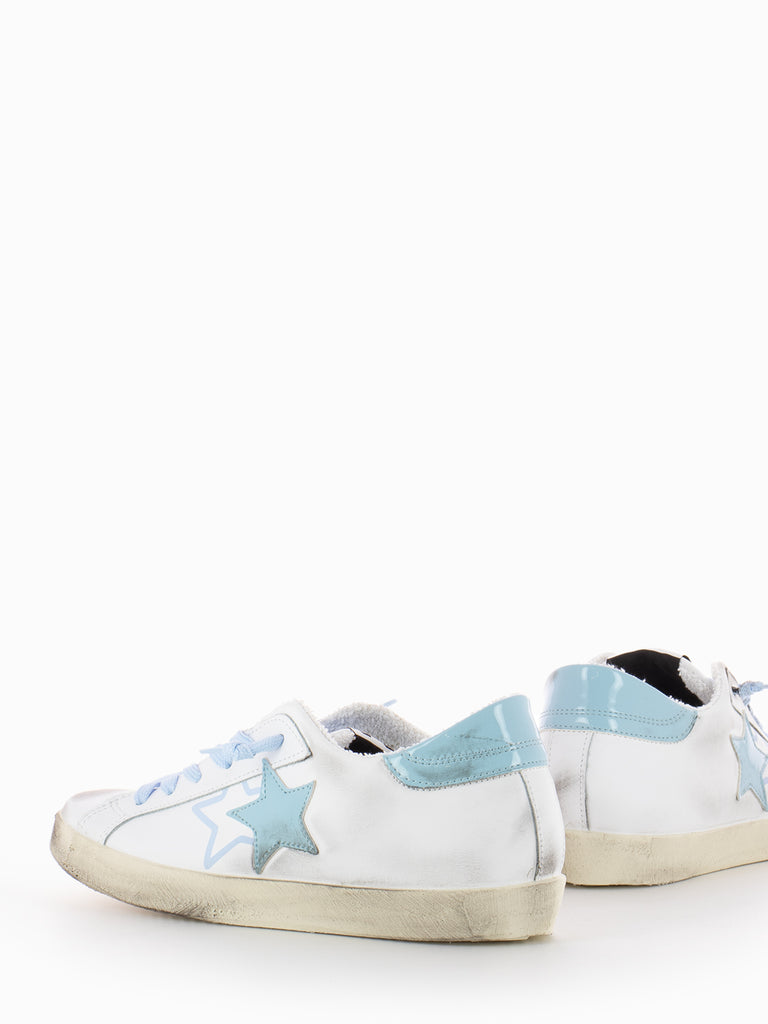 2STAR - Sneakers low bianco / celeste