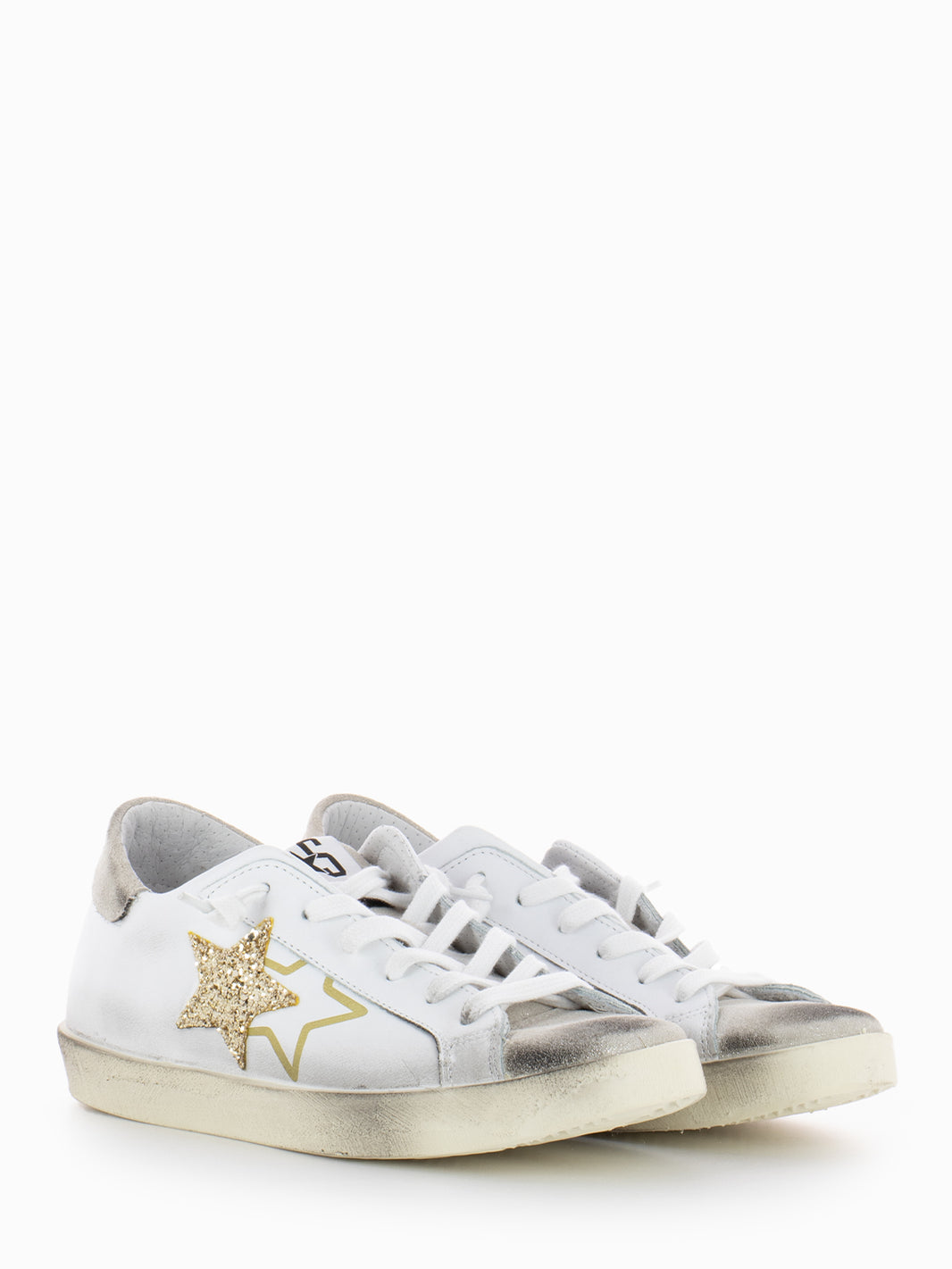 Low sneakers white / beige crust