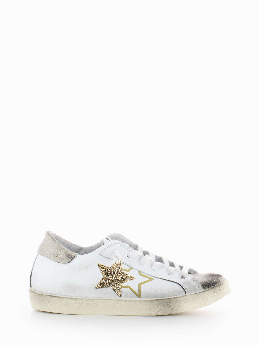 Low sneakers white / beige crust