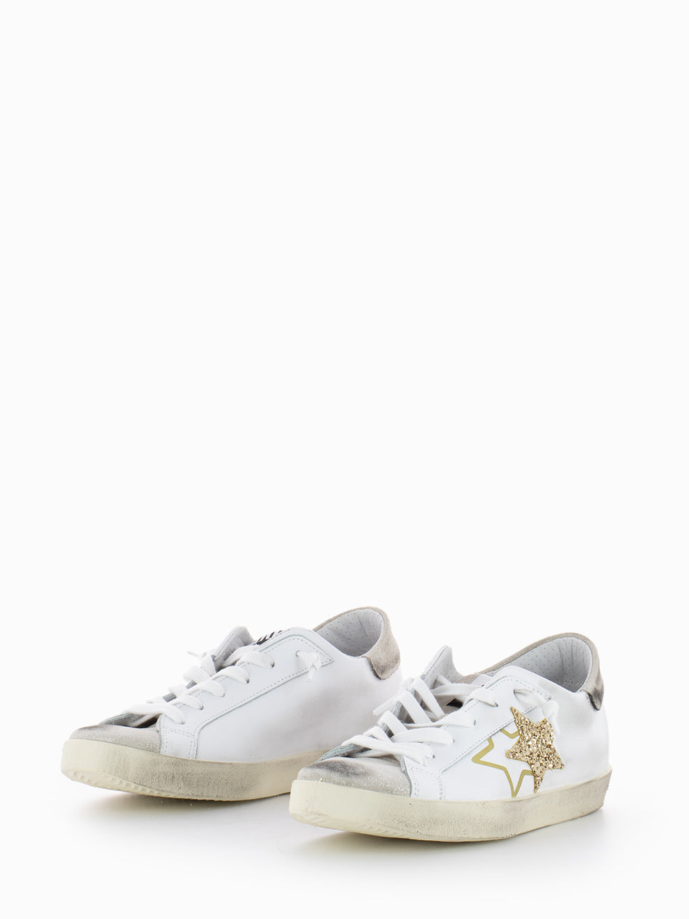 Low sneakers white / beige crust