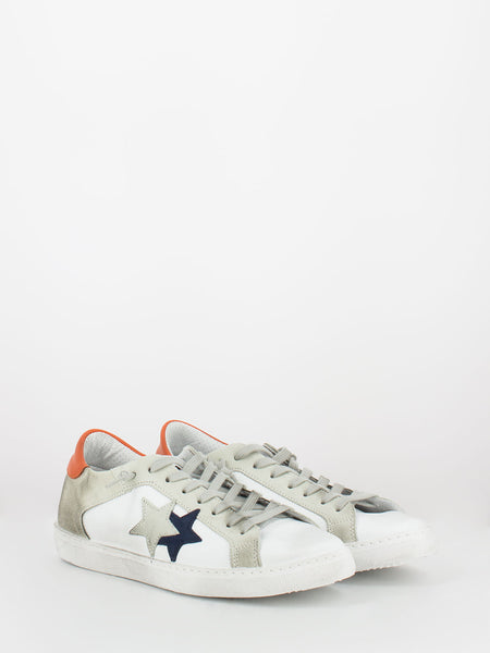 Sneakers low bianco / ghiaccio / arancio