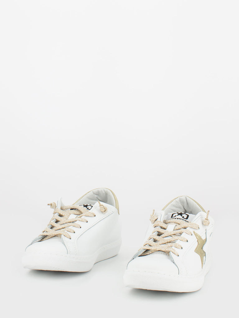 2STAR - Sneakers low bianco / oro cocco