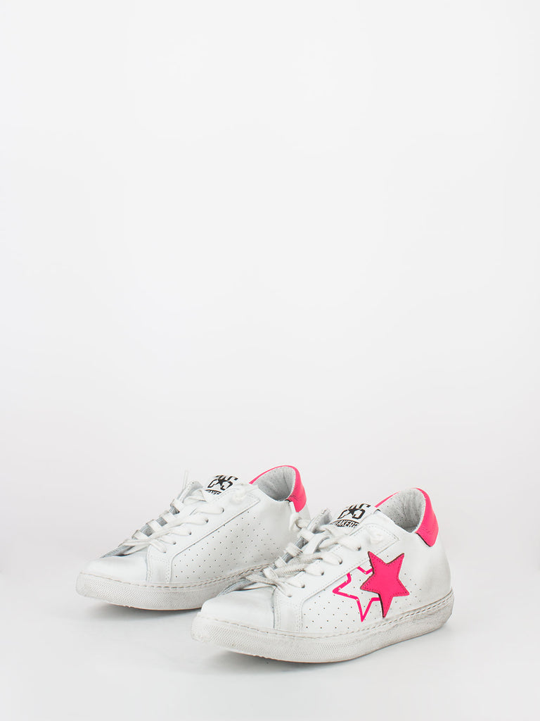2STAR - Sneakers low bianco / pink fluo
