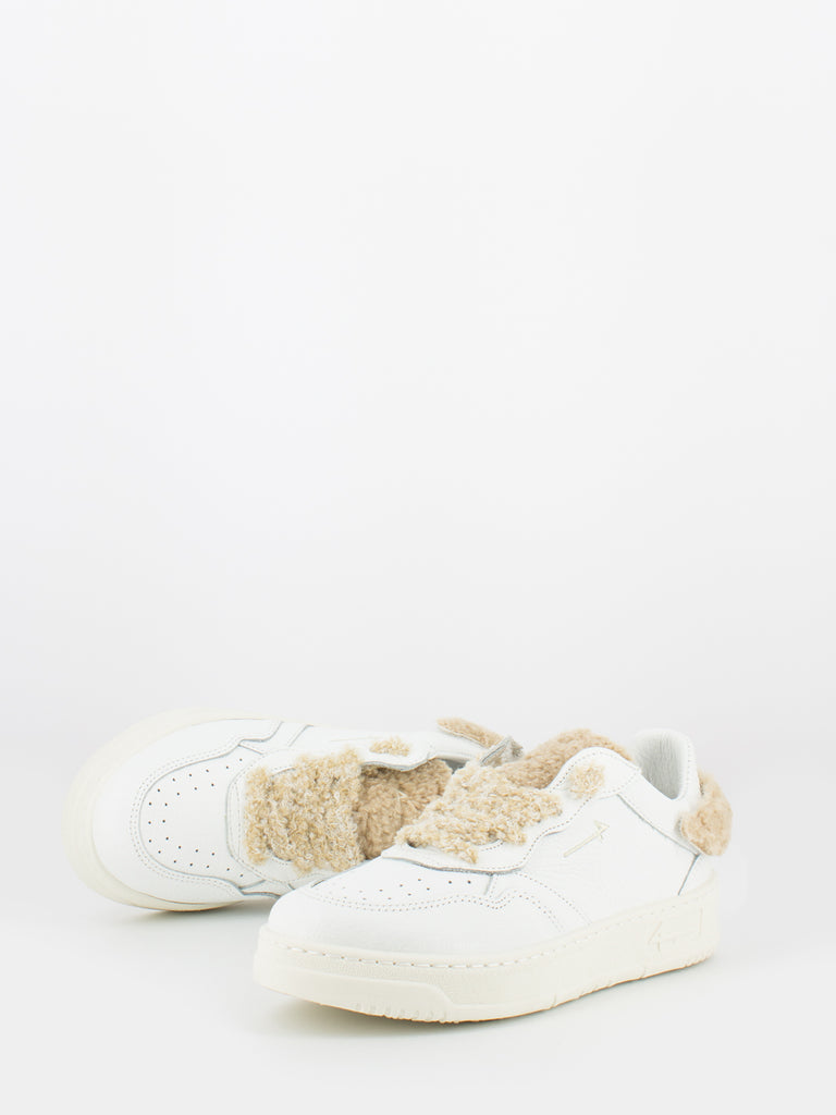 4FOURLINE - Low Max bianco / teddy beige