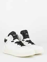 4FOURLINE - Mid Max bianco / glitter nero