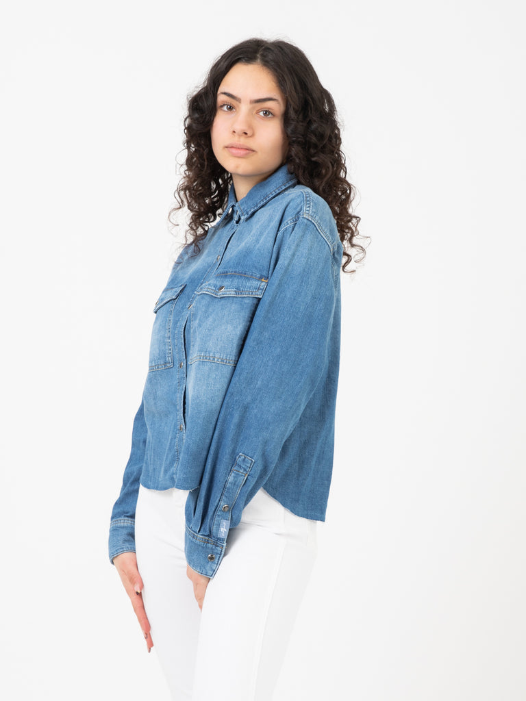 7 FOR ALL MANKIND - Camicia denim Eve mid blue