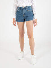 7 FOR ALL MANKIND - Easy Ruby Short Blaze Raw Cut mid blue