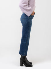 7 FOR ALL MANKIND - Jeans The Cropped Jo slim illusion highline dark blue