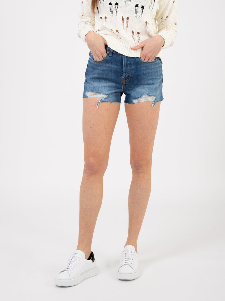 7 FOR ALL MANKIND - Shorts Monroe Rock With Me mid blue