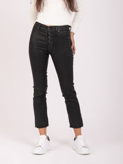 7 FOR ALL MANKIND - The Straight Crop coated slim illusion neri