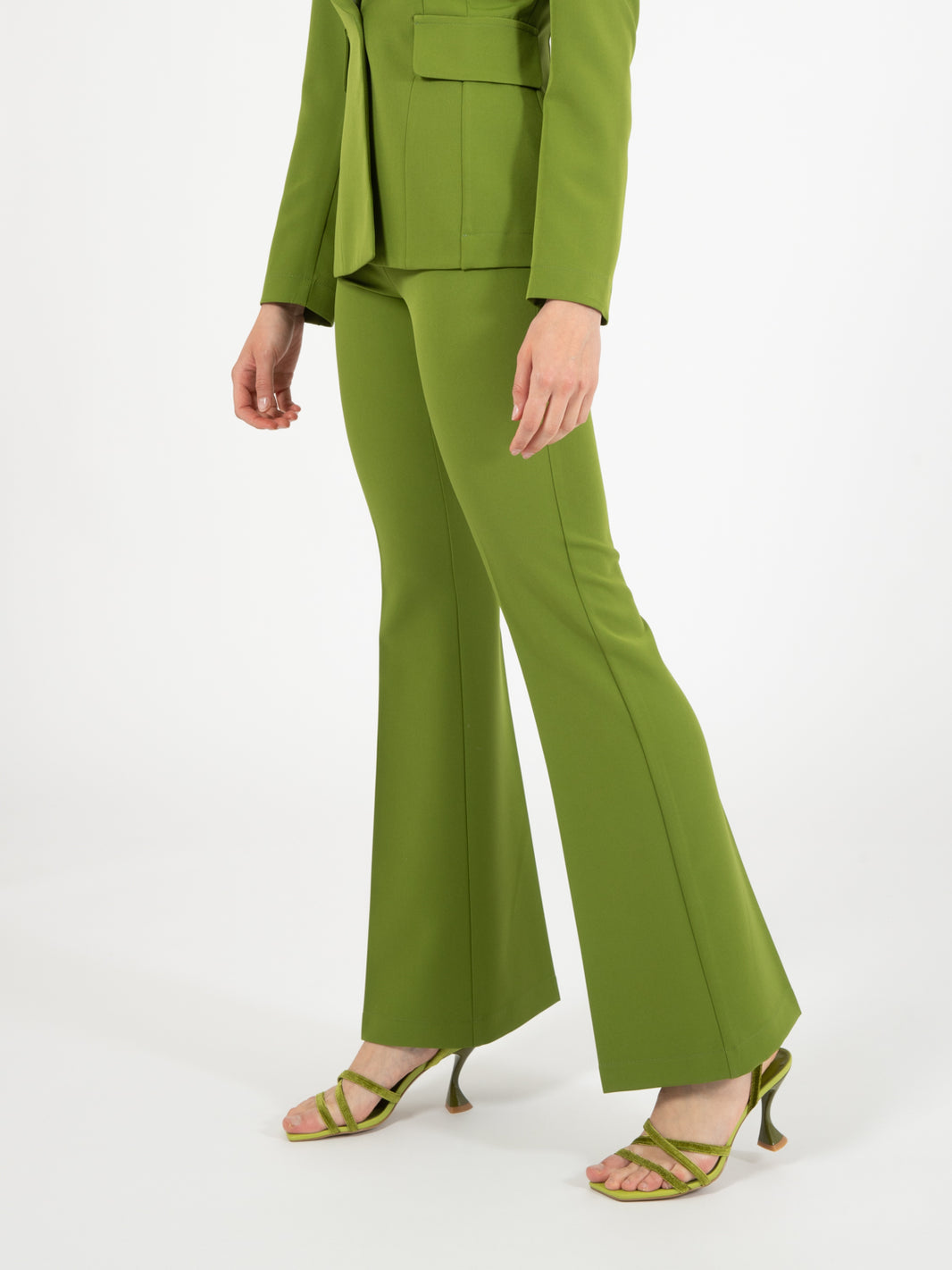 Pantaloni a zampa verde