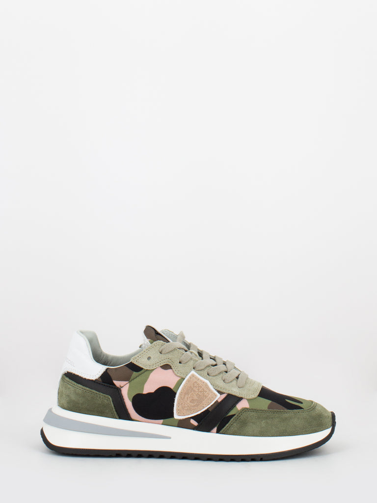 PHILIPPE MODEL - Tropez 2.1 low camouflage militaire rose