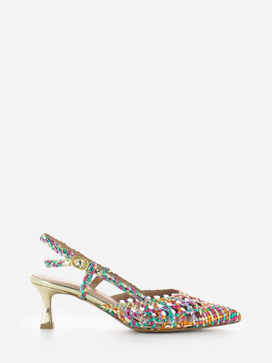 Sandali T.55 treccia laminato multicolor