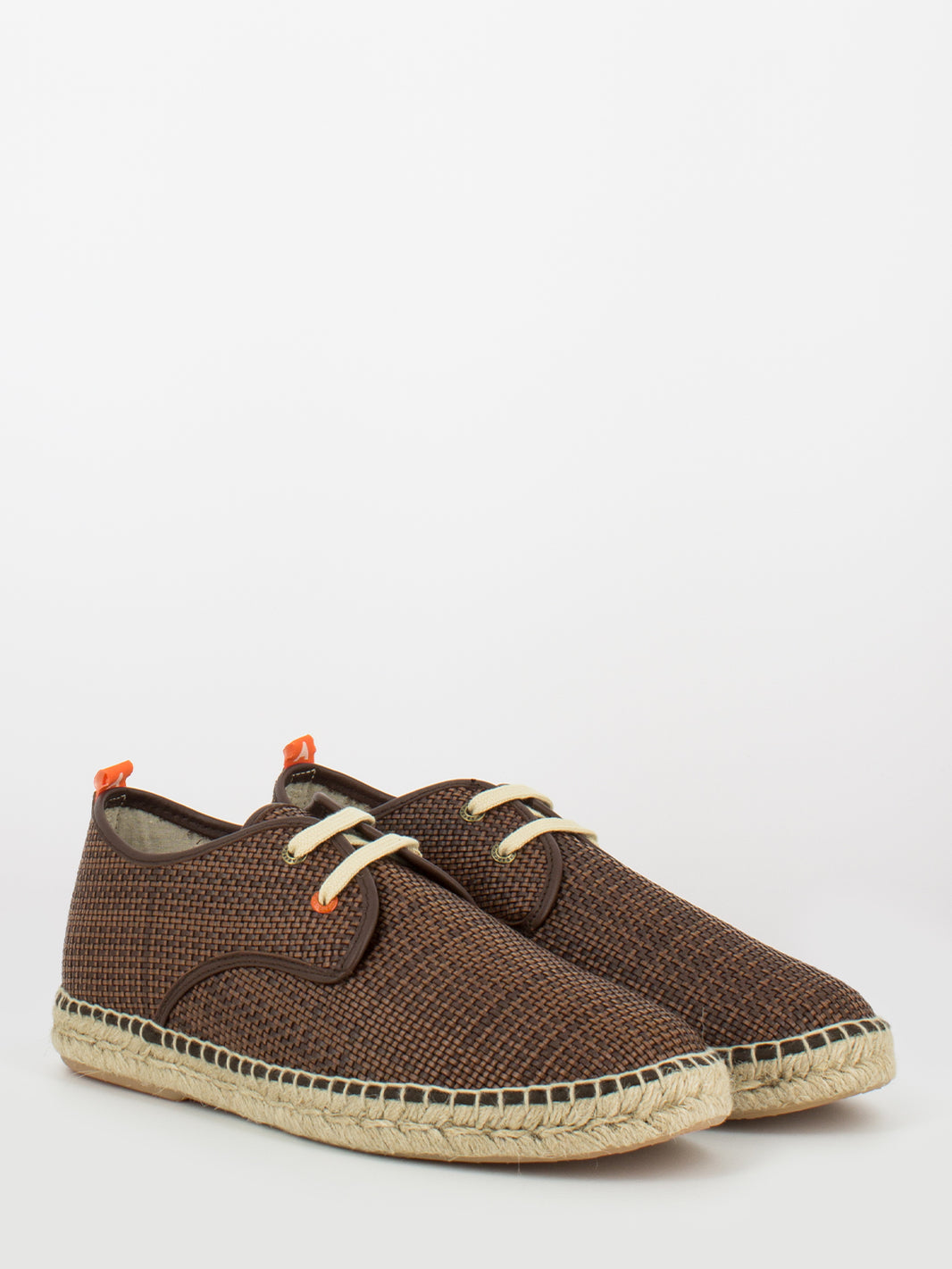 Scarpe Blucher rafia marrone