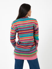 AKEP - Maxi pullover 12021 jacquard multicolor
