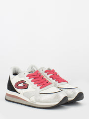ALBERTO GUARDIANI - Sneakers WEN 0077 low bianco / rosa / nero